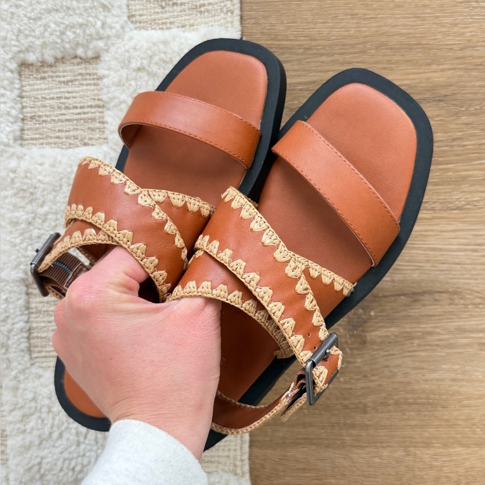 Ana Strap Sandals in Cognac - Picture 3 of 6